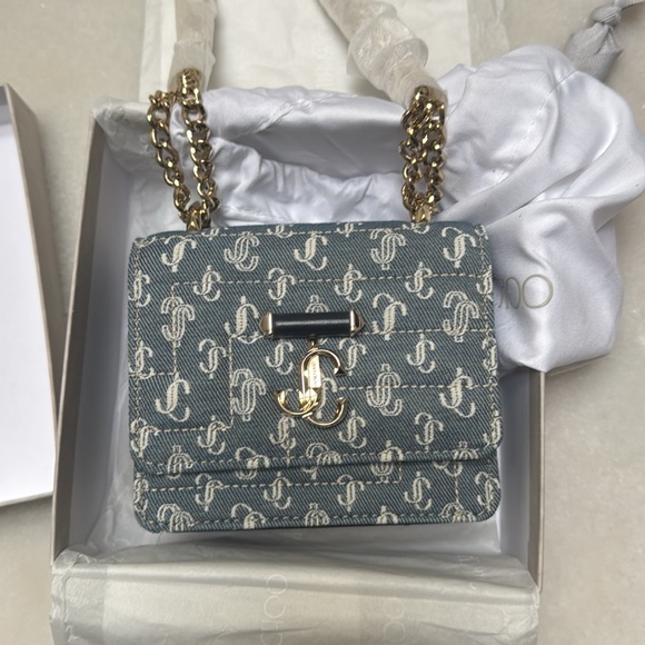 Jimmy Choo Denim Shoulder Bag - Picture 7 of 13